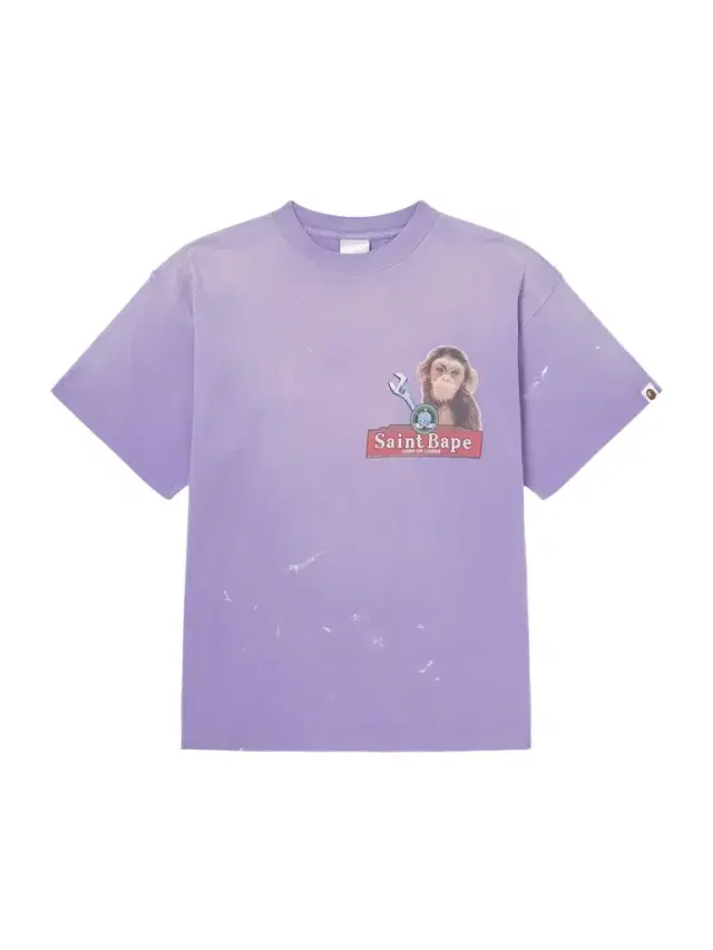 SAINT Mxxxxxx BAPE® House Paint-Splattered Printed Cotton-Jersey T-Shirt - Men