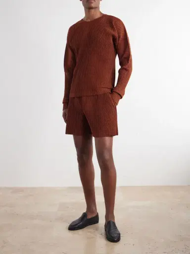 Homme Plissé Issey Miyake Panelled Pleated T-Shirt - Men | Thumbnail 2