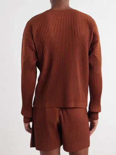 Homme Plissé Issey Miyake Panelled Pleated T-Shirt - Men | Thumbnail 4