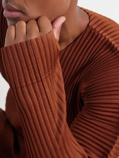 Homme Plissé Issey Miyake Panelled Pleated T-Shirt - Men | Thumbnail 5