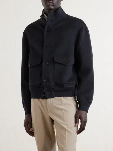 dunhill Cashmere and Wool-Blend Bomber Jacket - Men | Thumbnail 3 dunhill Cashmere and Wool-Blend Bomber Jacket - Men | Thumbnail 3