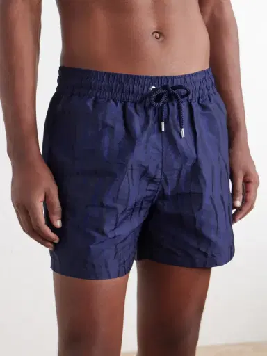Frescobol Carioca Rio Straight-Leg Mid-Length Printed Recycled Swim Shorts - Men | Thumbnail 2