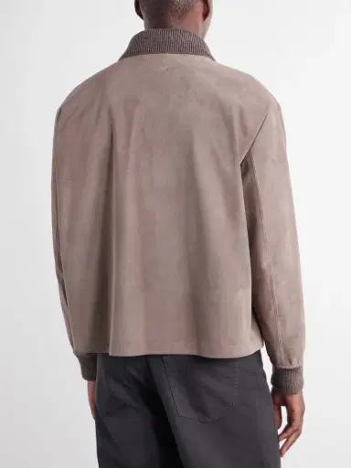 JW Anderson Wool-Trimmed Suede Jacket - Men | Thumbnail 4 JW Anderson Wool-Trimmed Suede Jacket - Men | Thumbnail 4