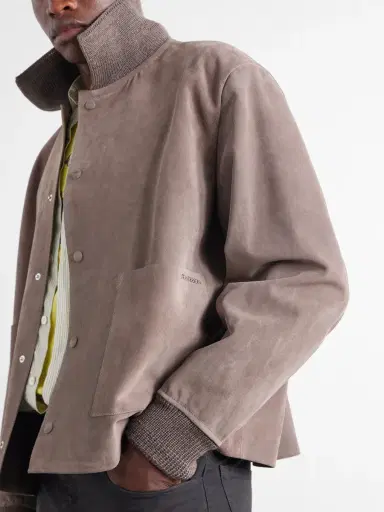 JW Anderson Wool-Trimmed Suede Jacket - Men | Thumbnail 5 JW Anderson Wool-Trimmed Suede Jacket - Men | Thumbnail 5