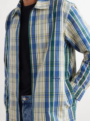 Burberry Logo-Embroidered Checked Cotton and Linen-Blend Jacket - Men | Thumbnail 5 Burberry Logo-Embroidered Checked Cotton and Linen-Blend Jacket - Men | Thumbnail 5