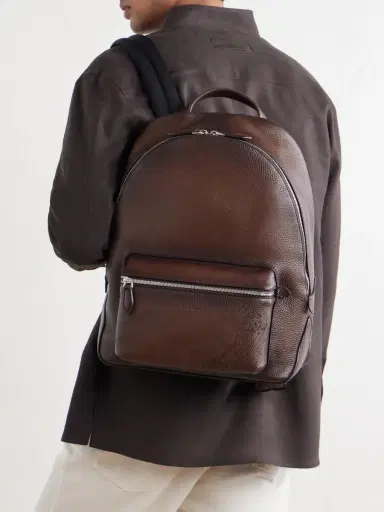 Berluti Time Off Full-Grain Leather Backpack - Men | Thumbnail 2