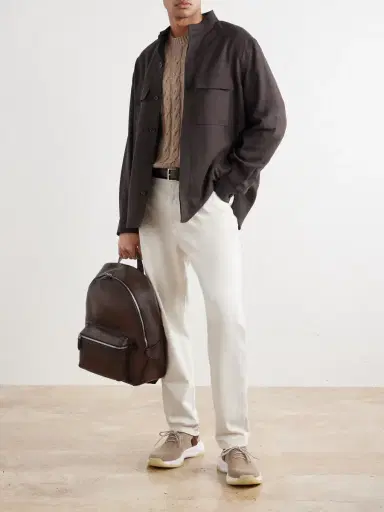 Berluti Time Off Full-Grain Leather Backpack - Men | Thumbnail 3