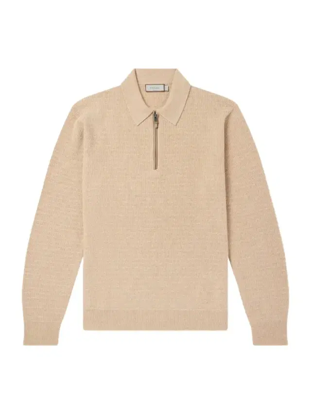 Canali Mock-Rib Wool and Cashmere-Blend Half-Zip Polo Shirt - Men