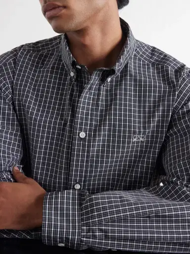 Loewe Loewe Logo-Embroidered Checked Shirt - Men | Thumbnail 5 Loewe Loewe Logo-Embroidered Checked Shirt - Men | Thumbnail 5