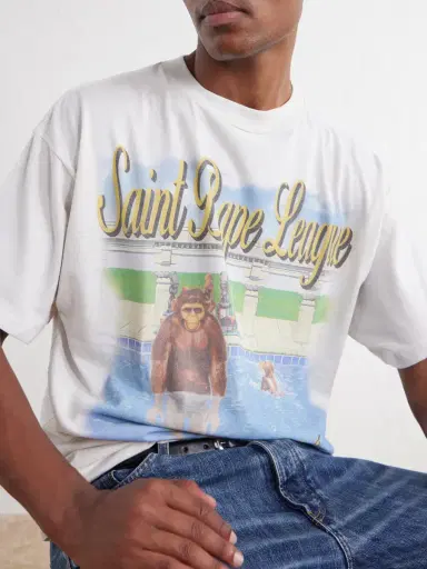SAINT Mxxxxxx BAPE® Pool Printed Cotton-Jersey T-Shirt - Men | Thumbnail 5