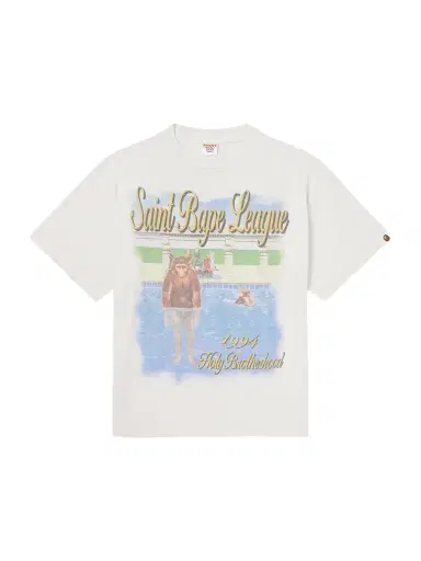 SAINT Mxxxxxx BAPE® Pool Printed Cotton-Jersey T-Shirt - Men | Thumbnail 1
