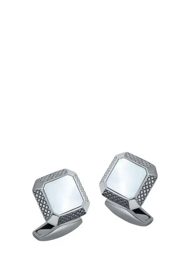 Tateossian Men's Sterling Silver Mother-of-Pearl Cufflinks