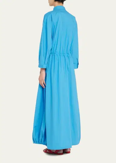 Giorgio Armani Poplin Dress w/ Drawcord Waist | Thumbnail 3 Giorgio Armani Poplin Dress w/ Drawcord Waist | Thumbnail 3