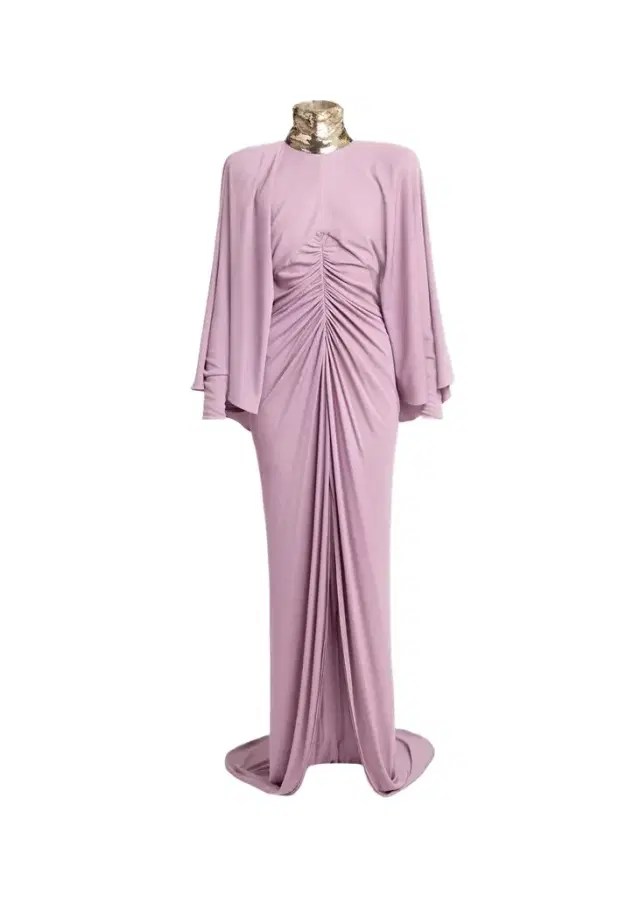Valentino Garavani Sequined Turtleneck Draped Cape Backless Gown