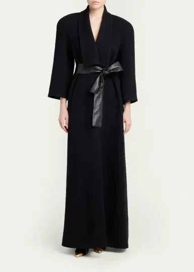 Valentino Garavani Belted Wool-Cashmere Wrap Coat | Thumbnail 2 Valentino Garavani Belted Wool-Cashmere Wrap Coat | Thumbnail 2