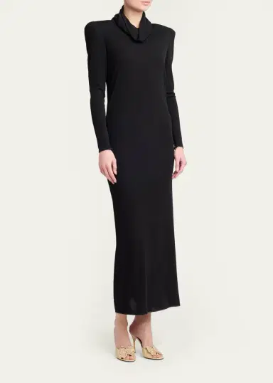 Valentino Garavani Cowl-Neck Column Maxi Dress | Thumbnail 4