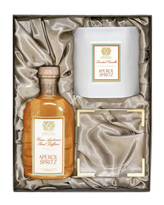 Antica Farmacista Home Ambiance Set Diffuser and Candle with Lucite Tray