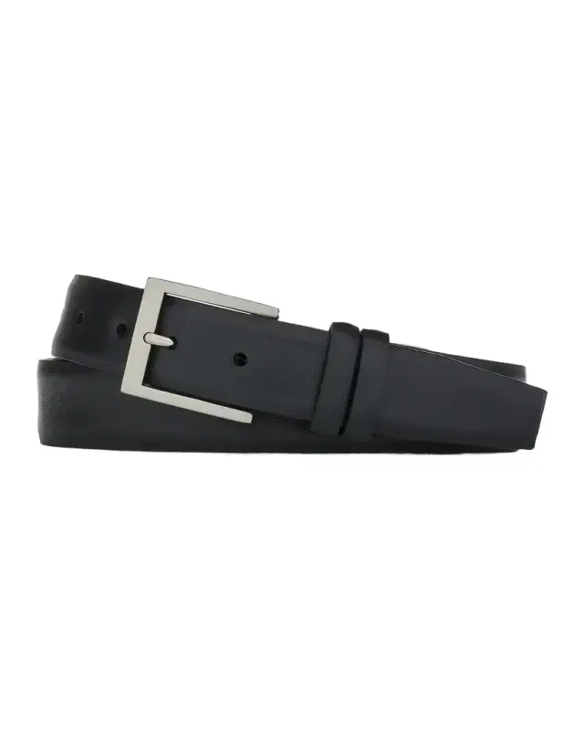 W. Kleinberg Men's Semi-Matte Calf Leather Belt