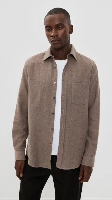 Portuguese Flannel Espiga Cotton Button Down Shirt | Thumbnail 2