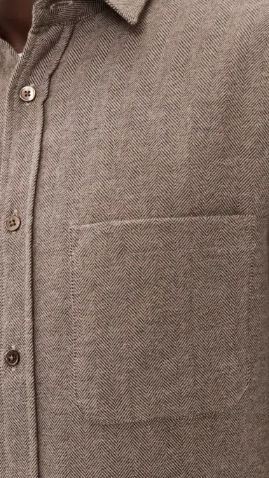 Portuguese Flannel Espiga Cotton Button Down Shirt | Thumbnail 6