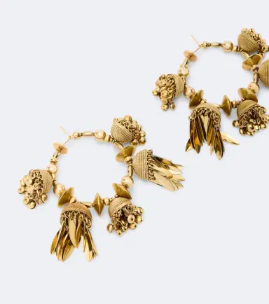 Dries Van Noten Embellished hoop earrings | Thumbnail 4