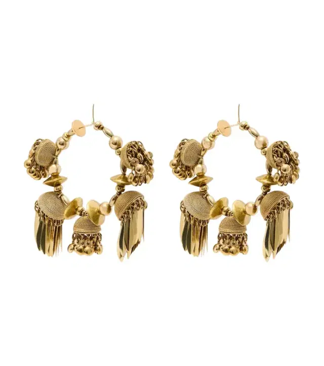 Dries Van Noten Embellished hoop earrings