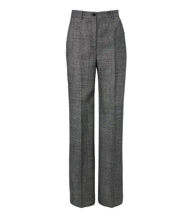 Virgin wool straight pants