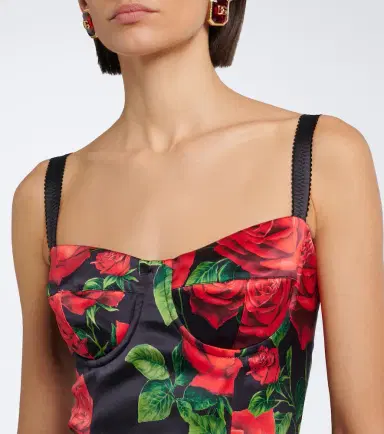 Dolce & Gabbana Floral silk-blend bustier dress | Thumbnail 4 Dolce & Gabbana Floral silk-blend bustier dress | Thumbnail 4
