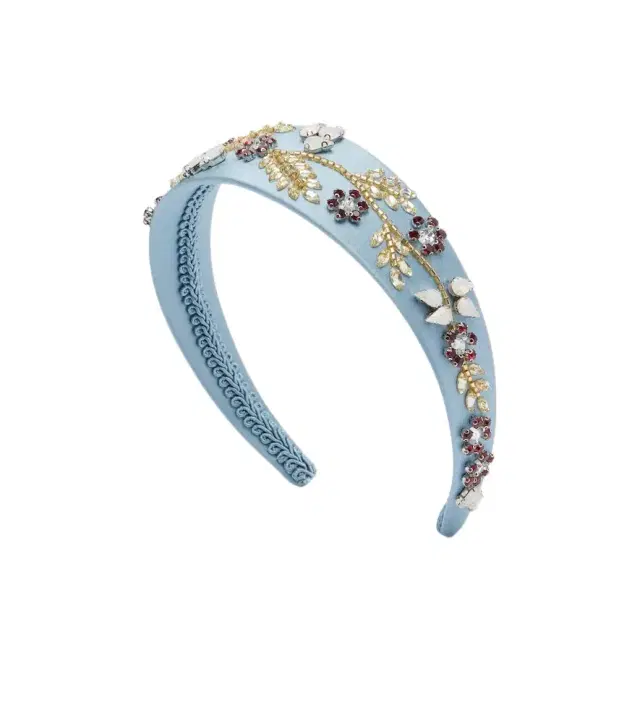 Erdem Embellished satin headband