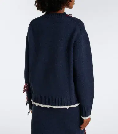 Erdem Fringed intarsia wool sweater | Thumbnail 2