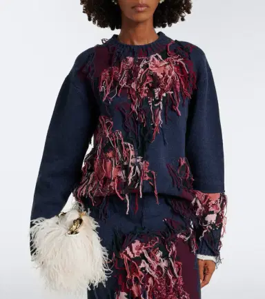 Erdem Fringed intarsia wool sweater | Thumbnail 6