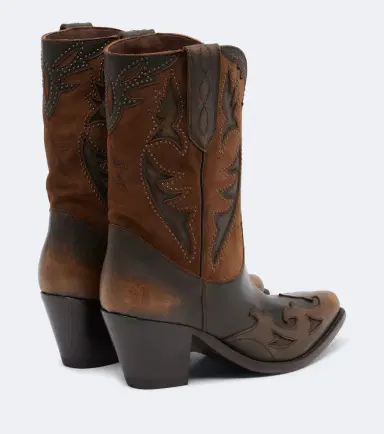 Golden Goose Wish Star leather and suede cowboy boots | Thumbnail 4
