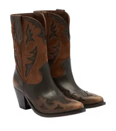 Golden Goose Wish Star leather and suede cowboy boots | Thumbnail 1
