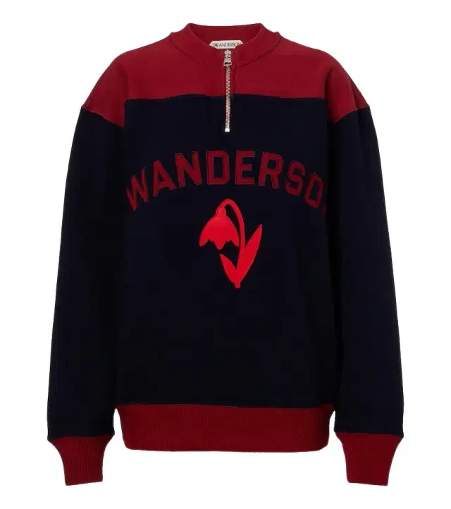 Embroidered wool-blend sweatshirt