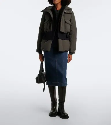 Sacai Layered wool-trimmed down jacket | Thumbnail 6 Sacai Layered wool-trimmed down jacket | Thumbnail 6