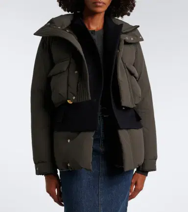 Sacai Layered wool-trimmed down jacket | Thumbnail 7 Sacai Layered wool-trimmed down jacket | Thumbnail 7