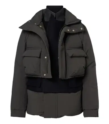 Sacai Layered wool-trimmed down jacket | Thumbnail 1 Sacai Layered wool-trimmed down jacket | Thumbnail 1