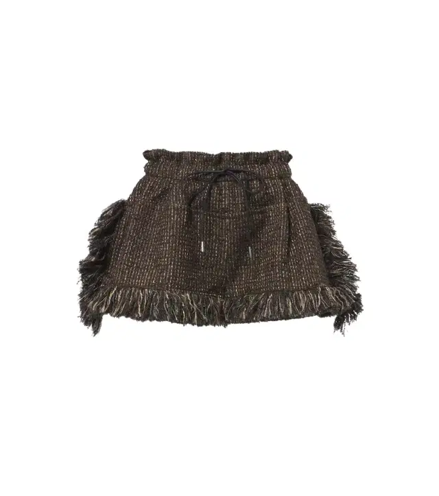 Fringed wool-blend tweed shorts Fringed wool-blend tweed shorts