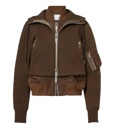Sacai Layered cotton-blend zip-up hoodie | Thumbnail 1 Sacai Layered cotton-blend zip-up hoodie | Thumbnail 1