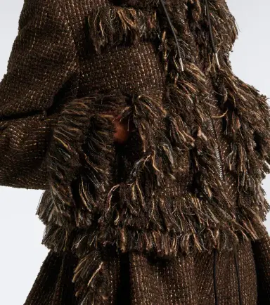 Sacai Fringed wool-blend tweed jacket | Thumbnail 5 Sacai Fringed wool-blend tweed jacket | Thumbnail 5