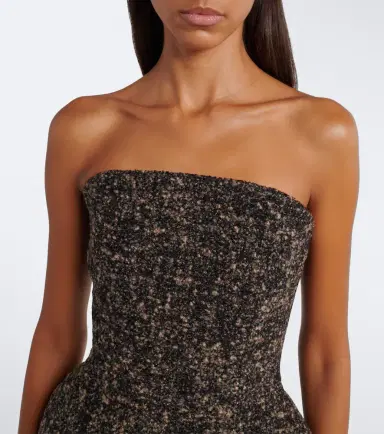 Magda Butrym Bouclé wool and cashmere-blend bustier dress | Thumbnail 2 Magda Butrym Bouclé wool and cashmere-blend bustier dress | Thumbnail 2
