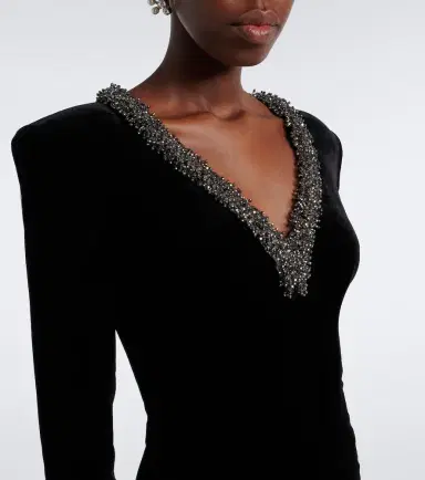 Roland Mouret Embellished velvet minidress | Thumbnail 4 Roland Mouret Embellished velvet minidress | Thumbnail 4