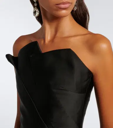 Roland Mouret Pleated taffeta corset top | Thumbnail 3 Roland Mouret Pleated taffeta corset top | Thumbnail 3