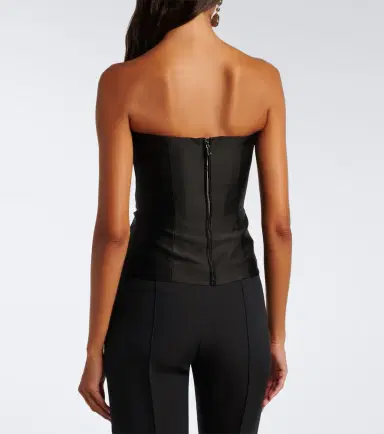 Roland Mouret Pleated taffeta corset top | Thumbnail 4 Roland Mouret Pleated taffeta corset top | Thumbnail 4