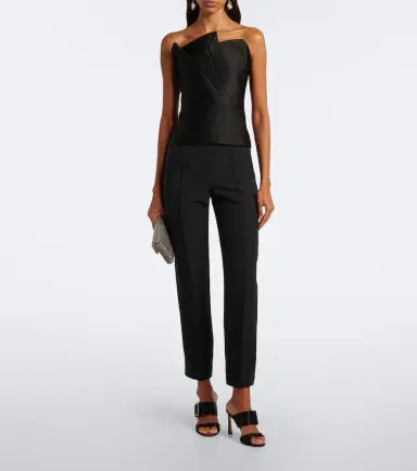 Roland Mouret Pleated taffeta corset top | Thumbnail 5 Roland Mouret Pleated taffeta corset top | Thumbnail 5