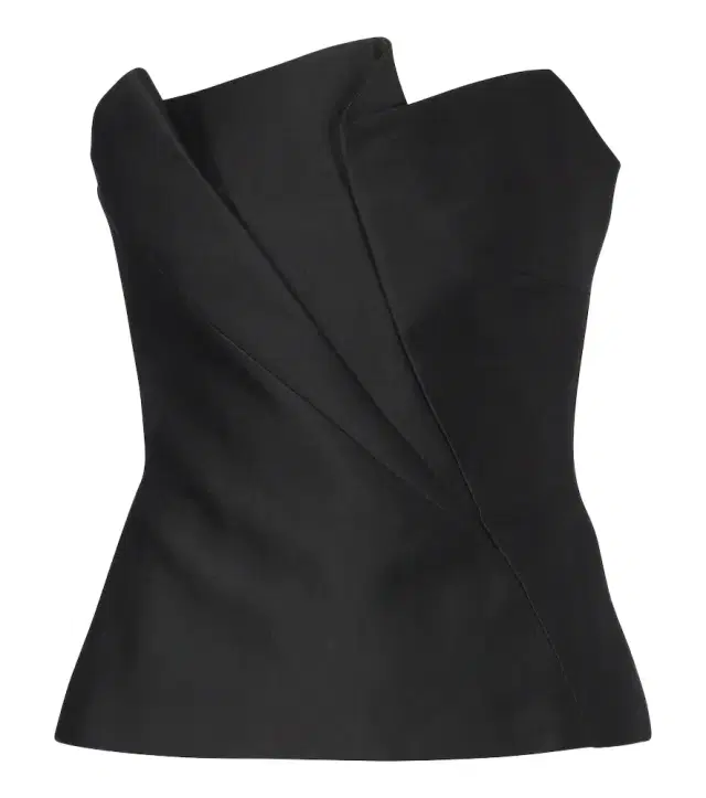 Roland Mouret Pleated taffeta corset top