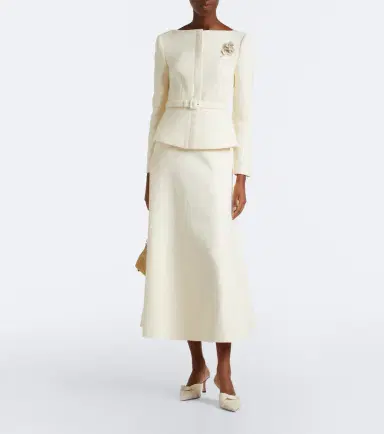Roland Mouret Bouclé midi skirt | Thumbnail 4 Roland Mouret Bouclé midi skirt | Thumbnail 4