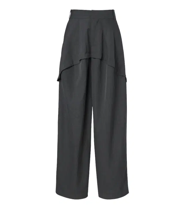Paneled wool wide-leg pants