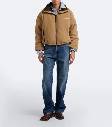 Miu Miu Logo fleece down jacket | Thumbnail 5 Miu Miu Logo fleece down jacket | Thumbnail 5