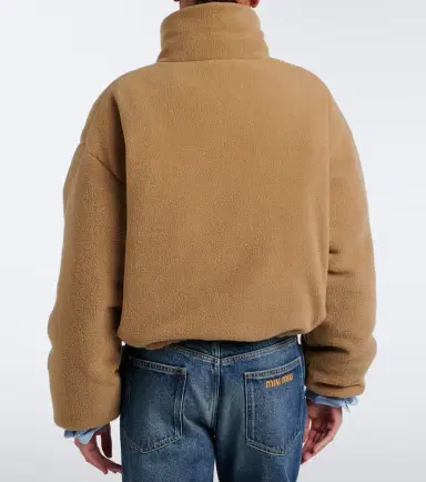 Miu Miu Logo fleece down jacket | Thumbnail 6 Miu Miu Logo fleece down jacket | Thumbnail 6